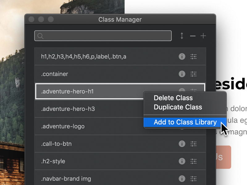 Store Class With Class Manager